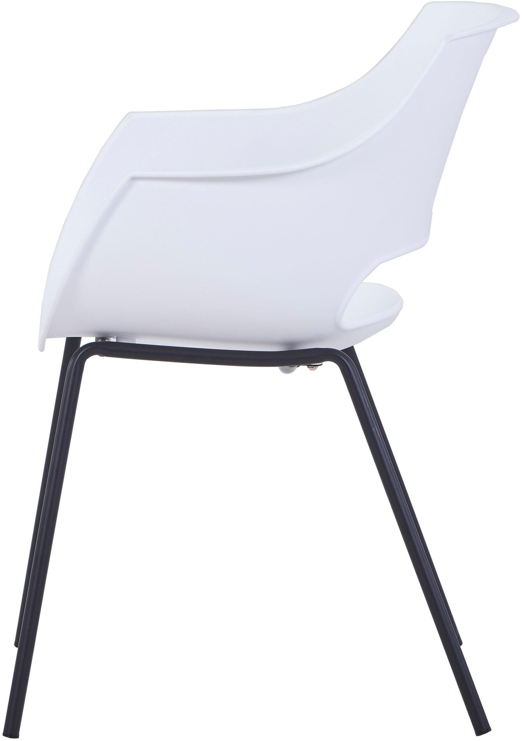 SIT Schalenstuhl Exeter 2er Set mit Metallgestell im modernen Design (Set, 2 St), Ergonomische Sitzschale mit modernem Cut-Out im Rücken – Bild 4 von 5