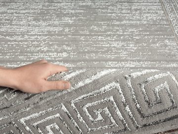 Teppich TaraCarpet Designerteppich Florida Bordüre, TaraCarpet, rechteckig, Höhe: 10 mm, moderner Palme creme Wohnzimmer Schlafzimmer Kinderzimmer 080x150 cm