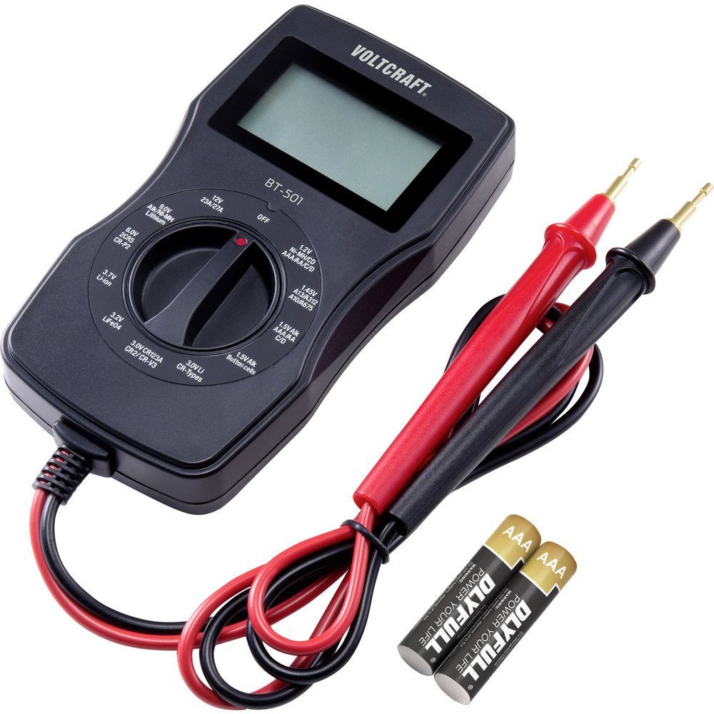 VOLTCRAFT Batterietester VOLTCRAFT Batterietester BT-501 Messbereich (Batterietester) 1,2 V, 1, (BT-501)