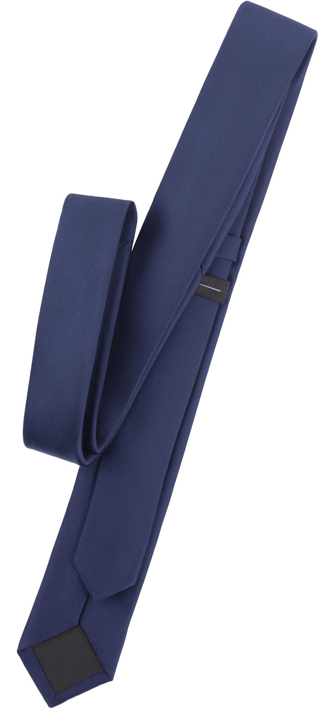 Herren 1-St) Dunkel blau (Set, (150cm Schmale SP-5 Krawatte Ladeheid x 5cm) Krawatte