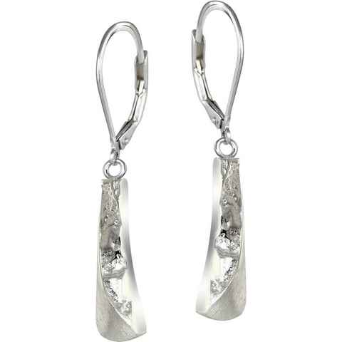 SilberDream Paar Ohrhänger SilberDream Ohrringe 925er Silber (Ohrhänger), Damen Ohrhänger 3D-Rechteck aus 925 Sterling Silber, Farbe: silber