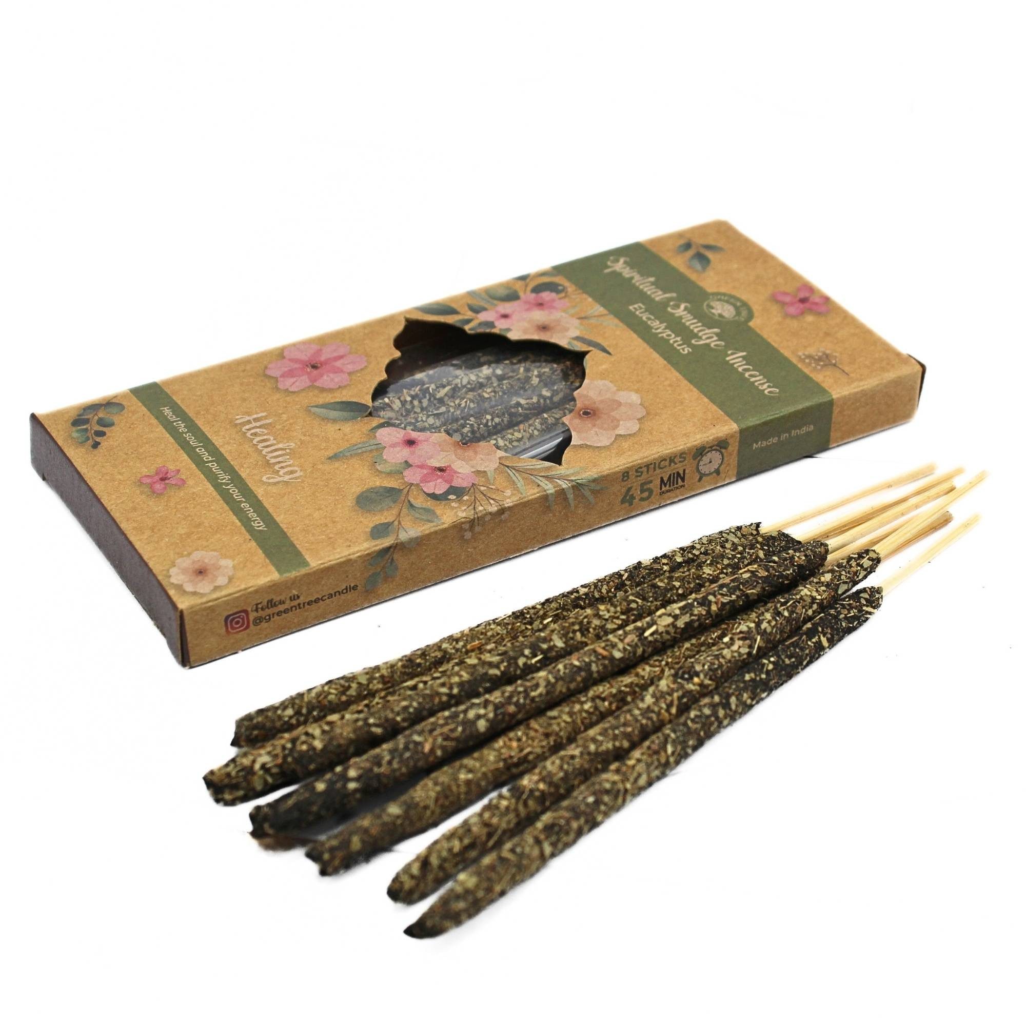 Green Tree Ароматичні палички Green Tree Spiritual Smudge Incense "Eucalyptus of Healing", 8 dicke S