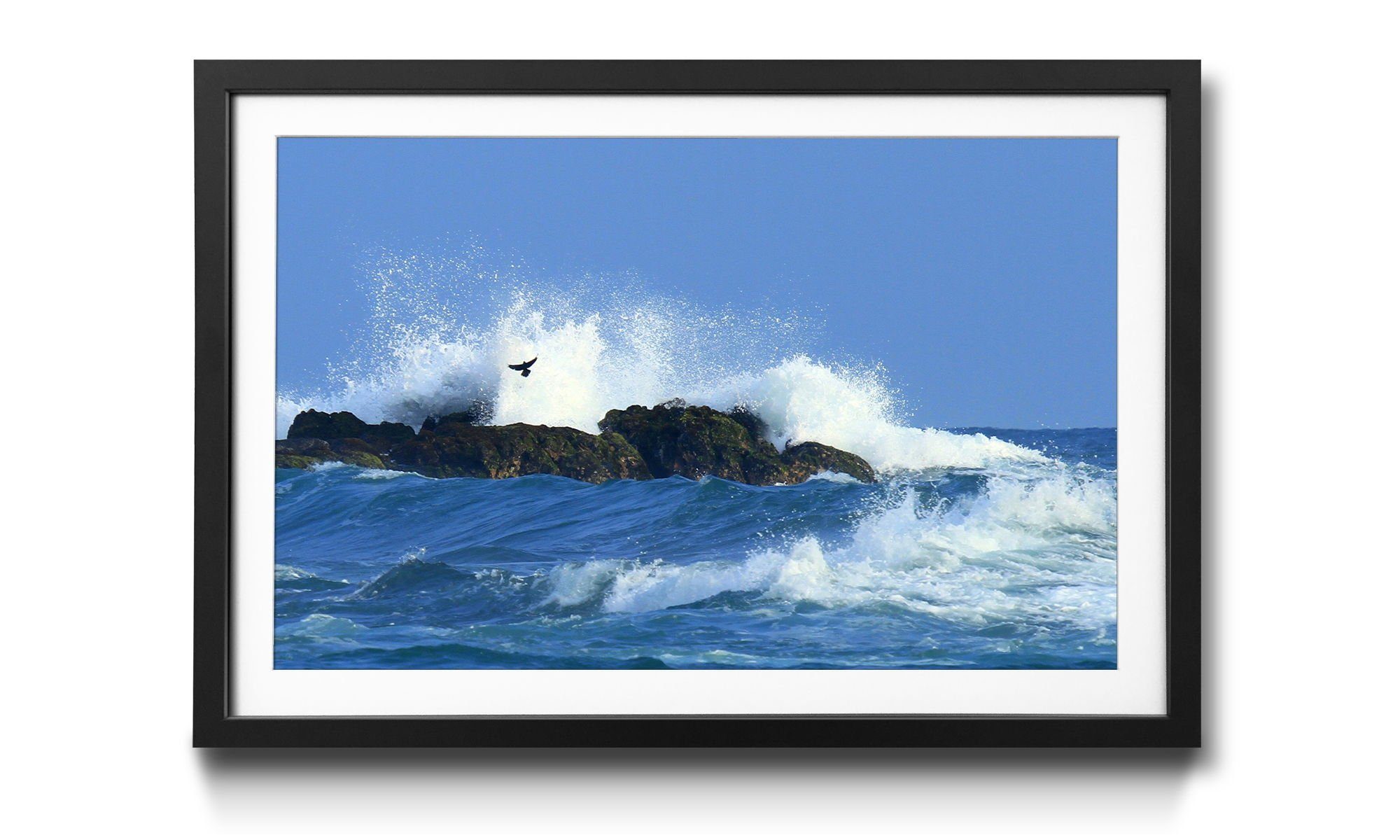 WandbilderXXL Bild mit Größen 4 Rahmen Wandbild, Nature erhältlich Meer, in Moment