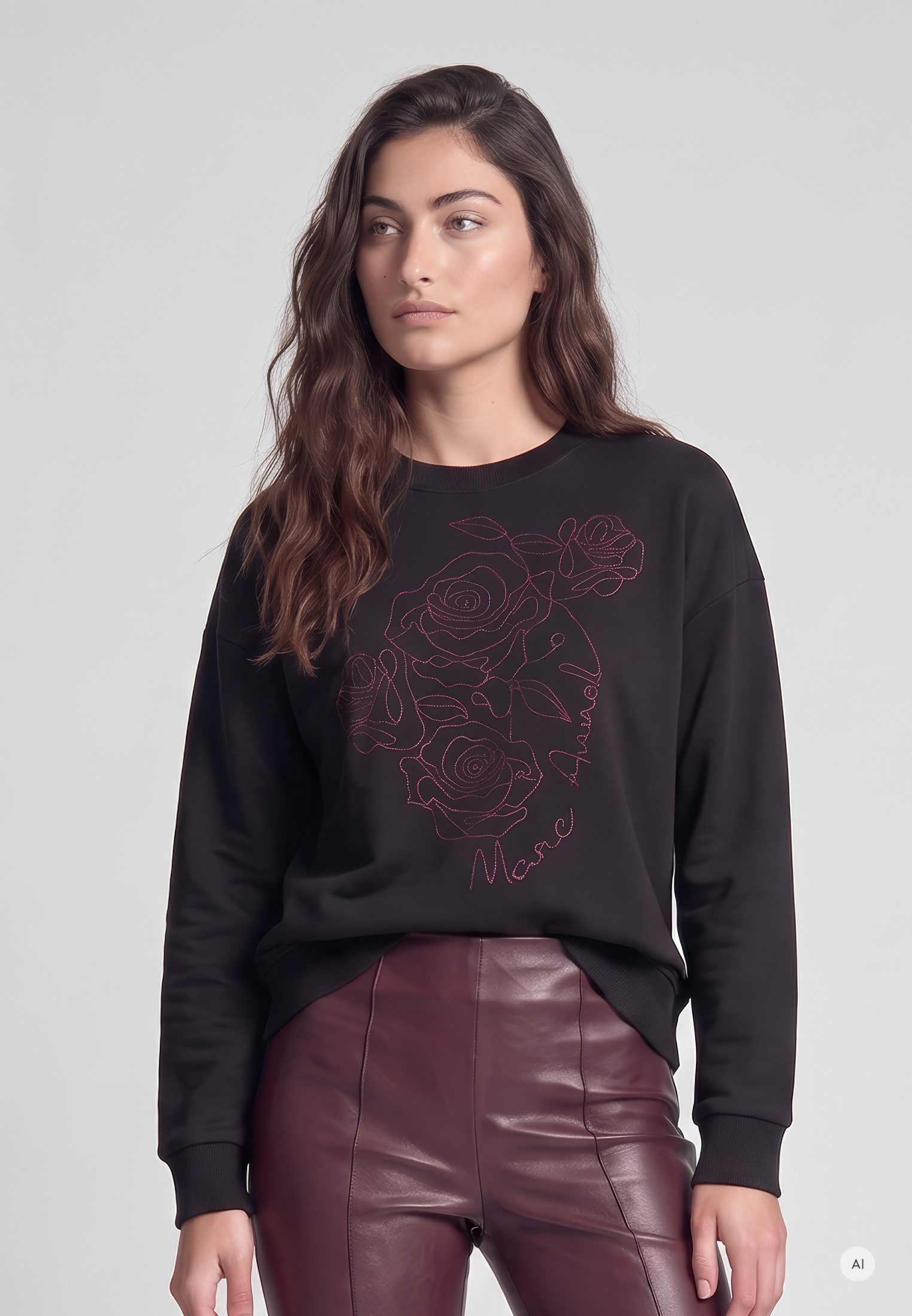 MARC AUREL Sweatshirt mit Kurbelstickerei
