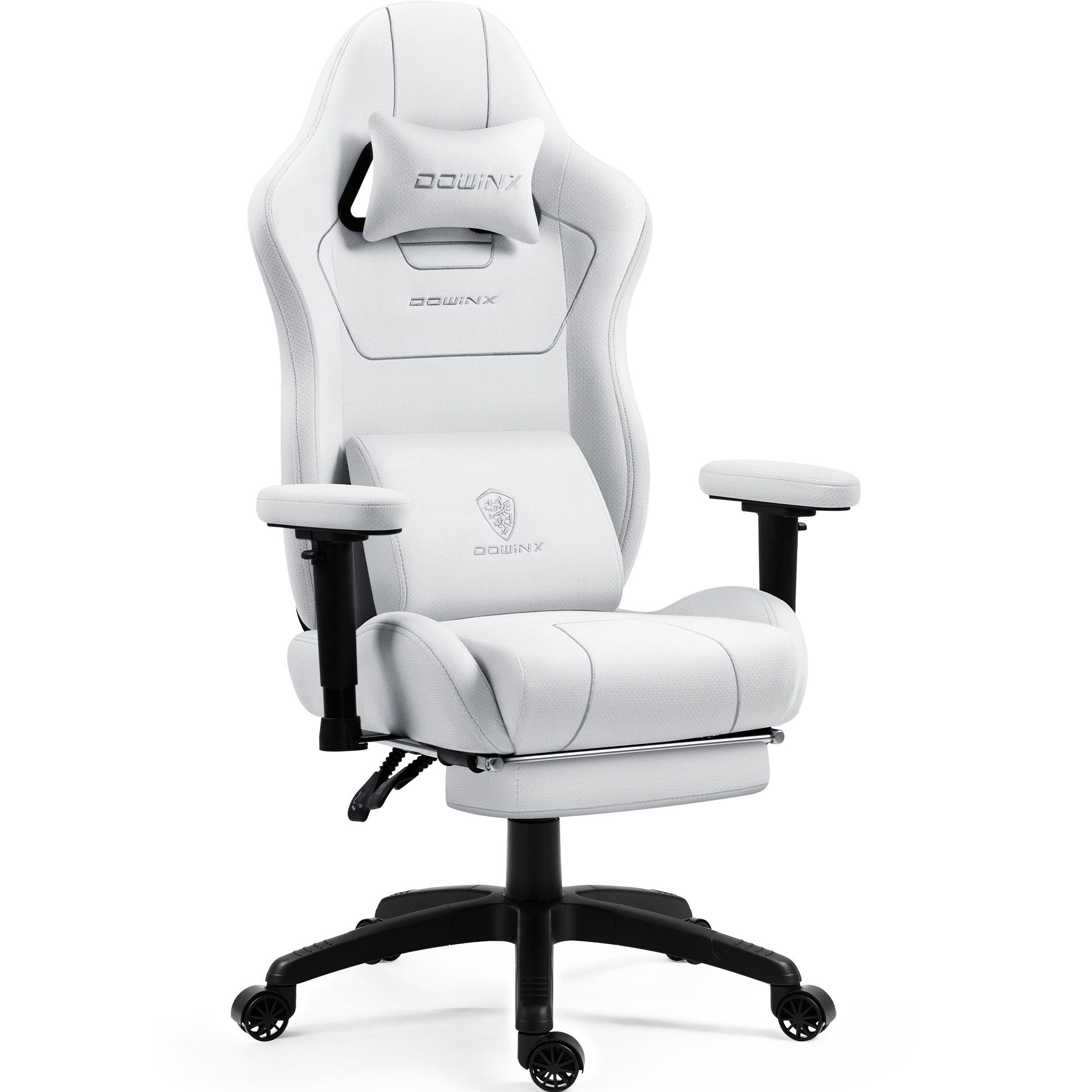 Dowinx Gaming-Stuhl Stoff mit Taschenfederkissen (Packung), Ergonomischer Gaming Sessel mit Massagefunktion