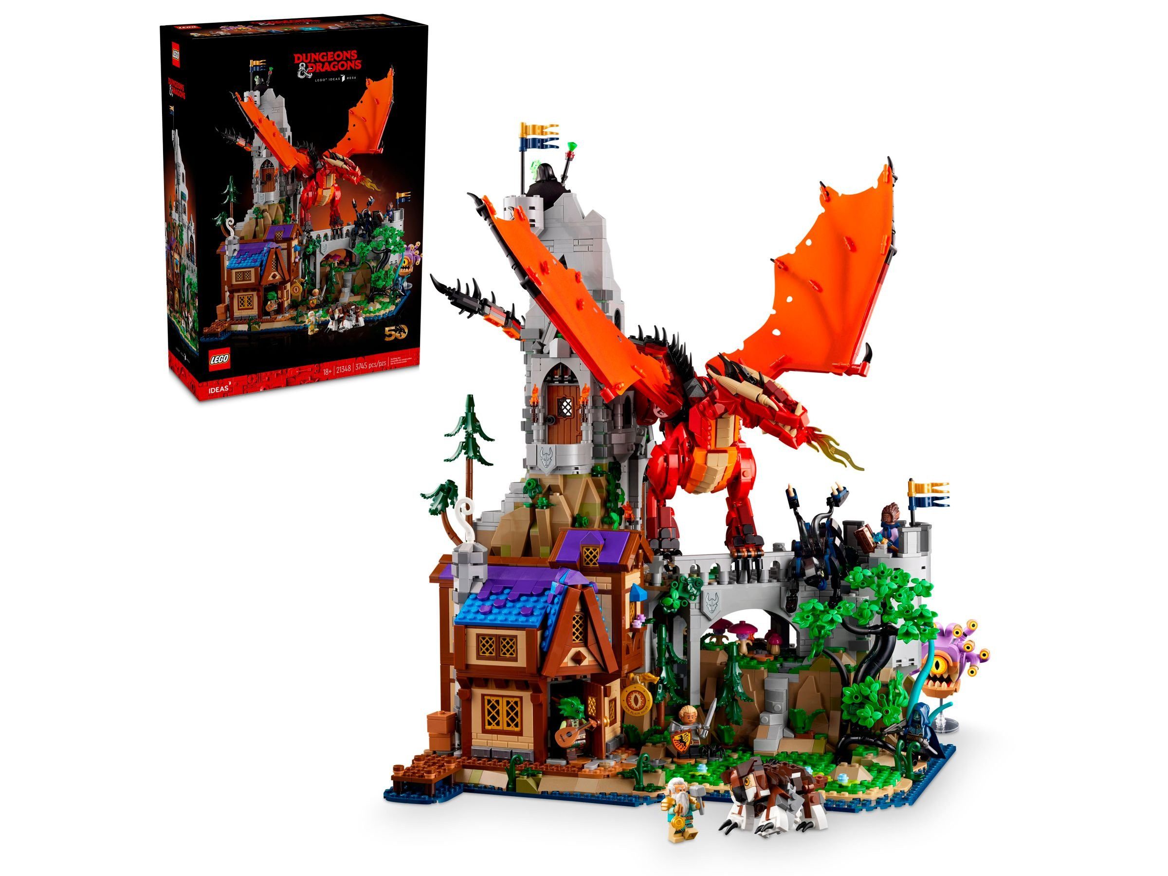 LEGO® Ideas - D&D Dungeons & Dragons: Die Sage vom Roten Drachen (21348) Konstruktions-Spielset, (3745 St., LEGO 21348)
