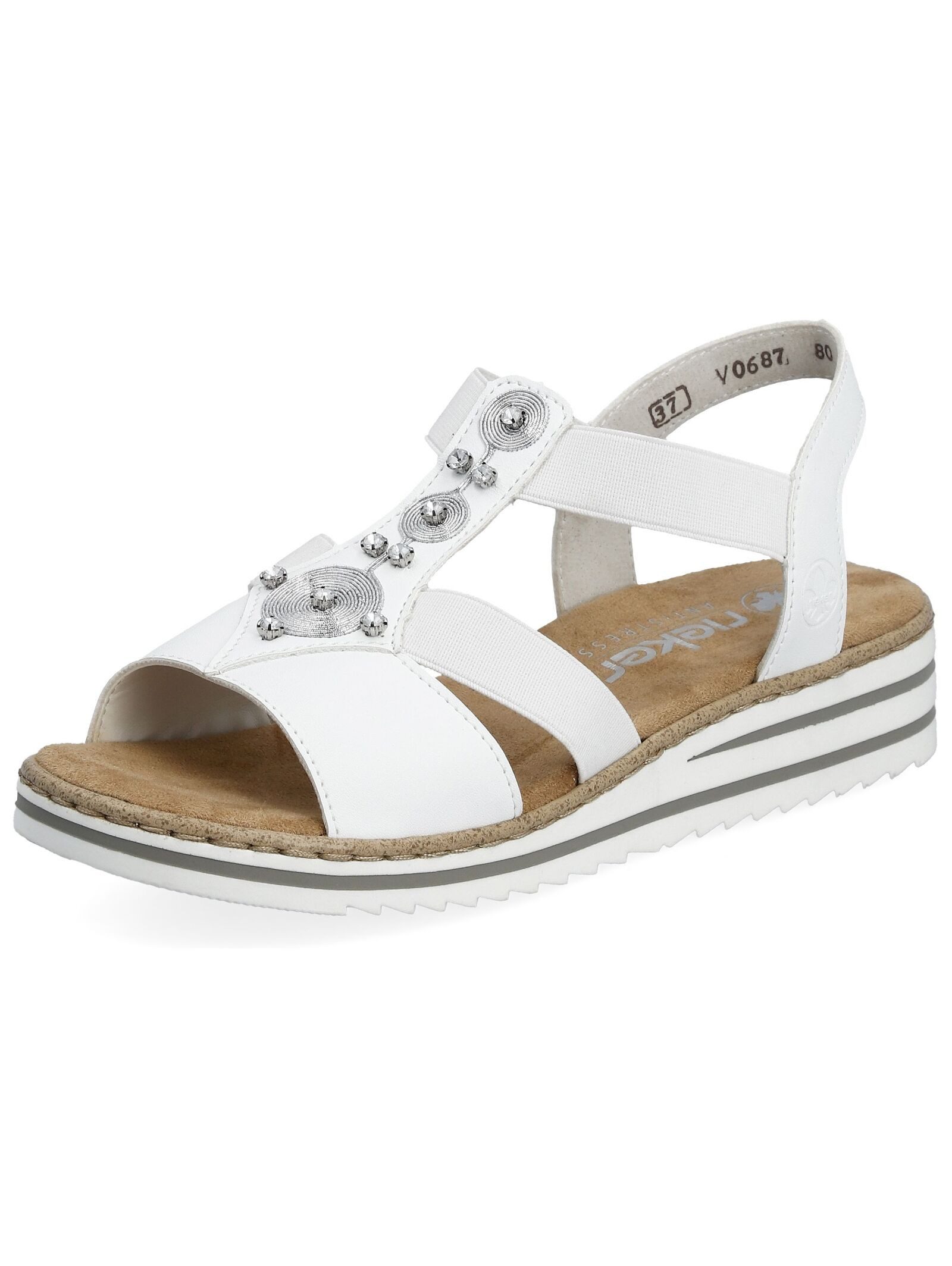 Rieker Sandalen Lederimitat . Keilsandalette