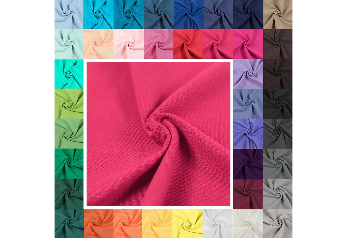 Thumbnail - maDDma Stoff Bündchenstoff Schlauchware 35(70)cm breit Meterware ab 25cm Jersey, fuchsia