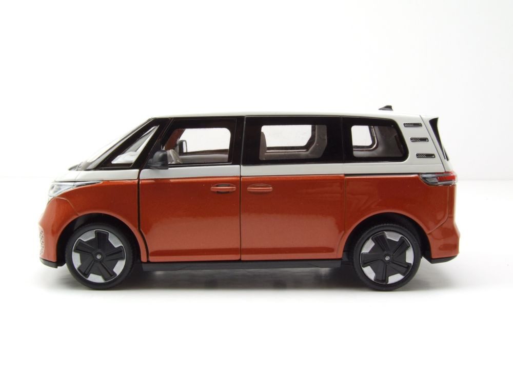 Welly Modellauto VW ID.BUZZ Bus orange metallic weiß, Maßstab 1:24