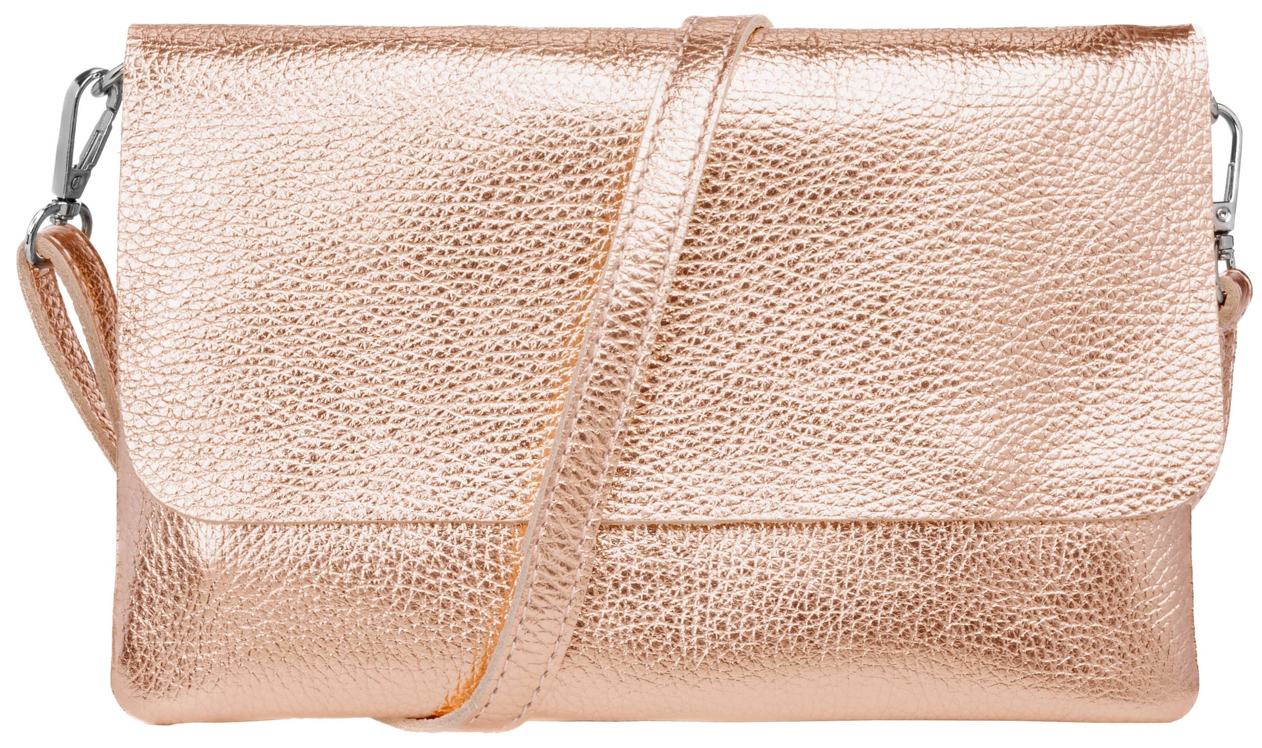 Caspar Clutch Abendtasche Damen Leder Handtasche - CLASSIC LINE - Modell No.835, leicht, elegant & unempfindlich - 100% Echtleder - Handmade in Italy