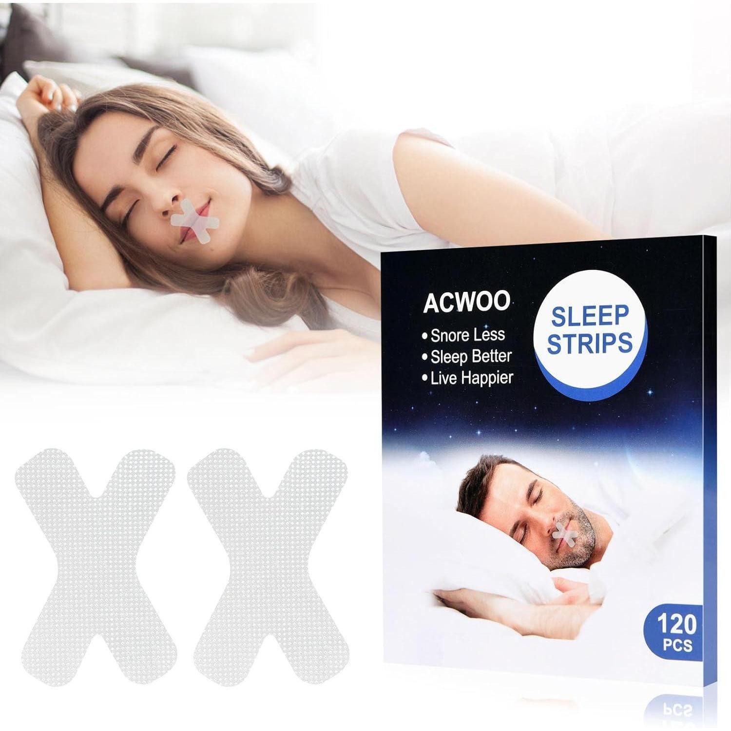 ACWOO Schnarchstopper 120 Pcs Mouth Tape for Sleeping Anti Snoring Strips