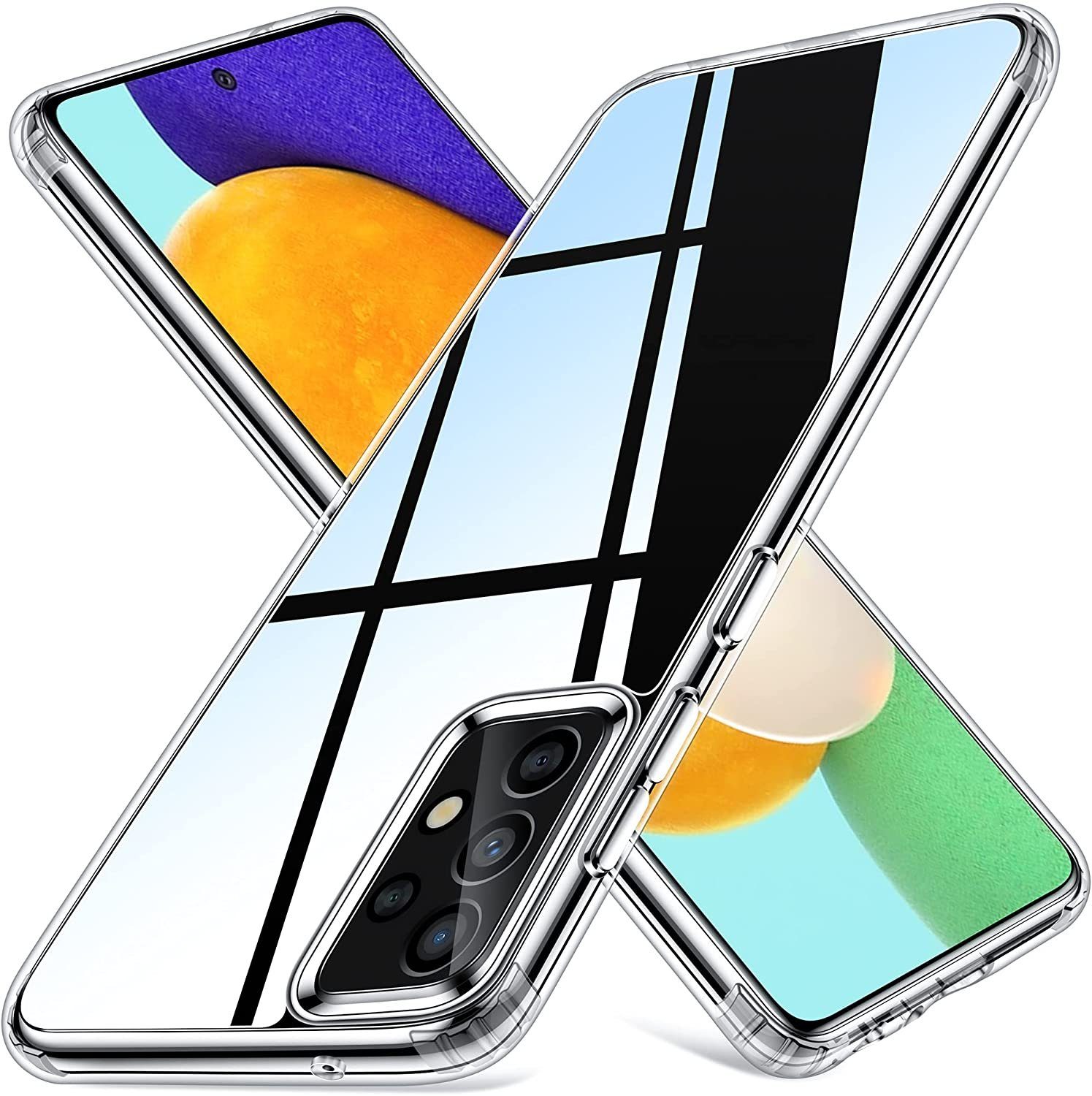 Handyhülle Hülle für Samsung Galaxy A52 / A52s 5G Silikon Schutzhülle TPU Tasche Klar Slim Case Bumper – Bild 3 von 5