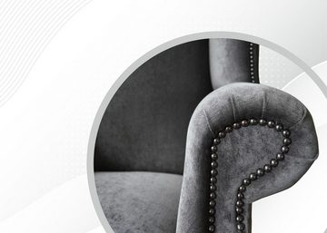 JVmoebel Ohrensessel, Sessel Design Couch Sofa Relax Textil Lounge Club Polster Sitzer