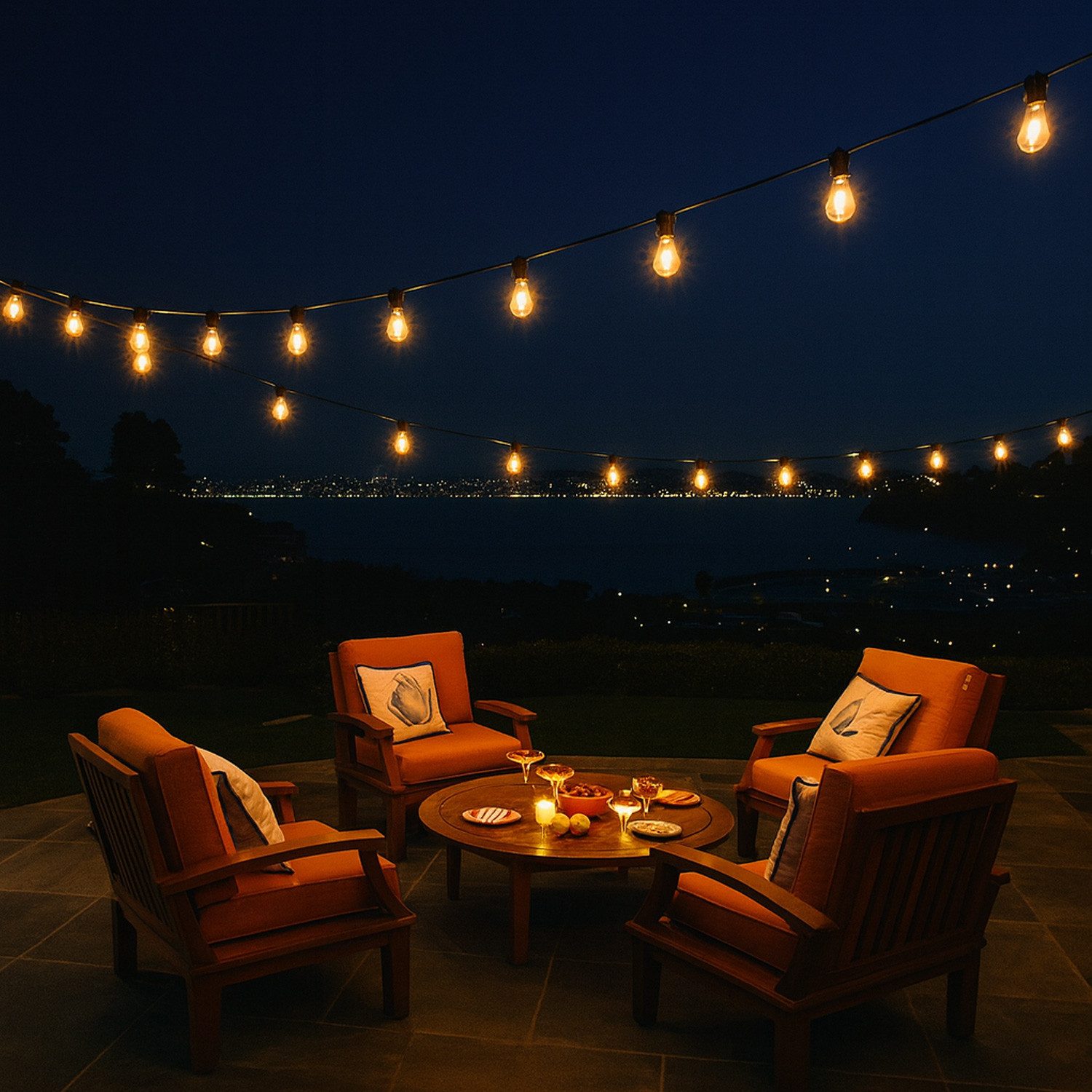 MARELIDA LED-Lichterkette LED Party Garten Lichterkette 16 Glühbirnen 4,5m für Außen Garten, 16-flammig – Bild 4 von 4