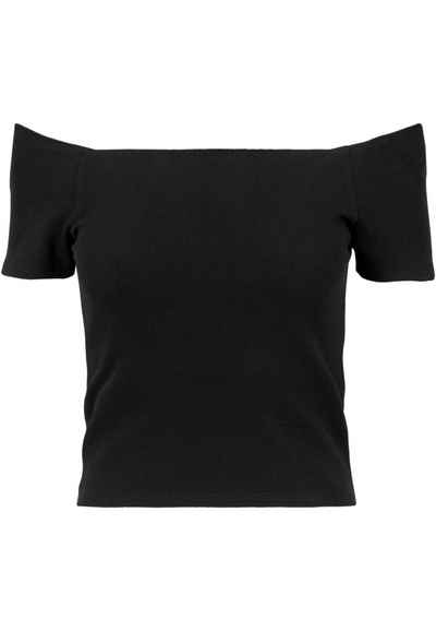 URBAN CLASSICS T-Shirt Damen Ladies Off Shoulder Rib Tee (1-tlg)