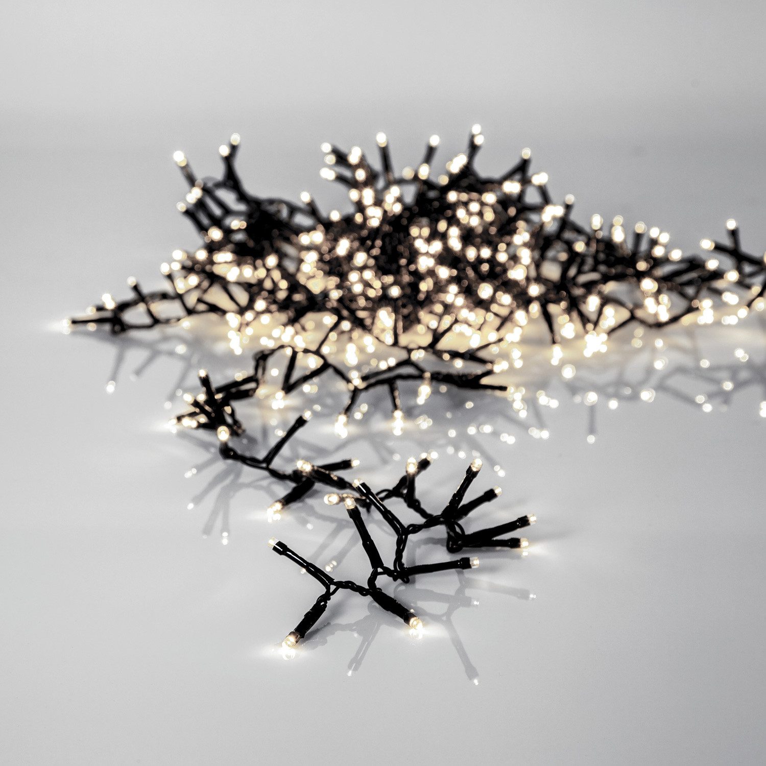 STAR TRADING LED-Lichterkette Crispy Ice Serie 1200 weiße LED 25m außen Garten Terrasse, 800-flammig