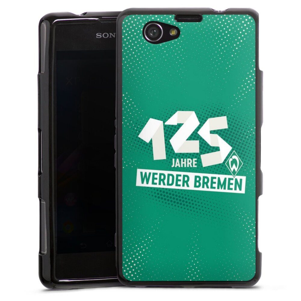 DeinDesign Handyhülle 125 Jahre Werder Bremen Offizielles Lizenzprodukt, Sony Xperia Z1 Compact Silikon Hülle Bumper Case Handy Schutzhülle