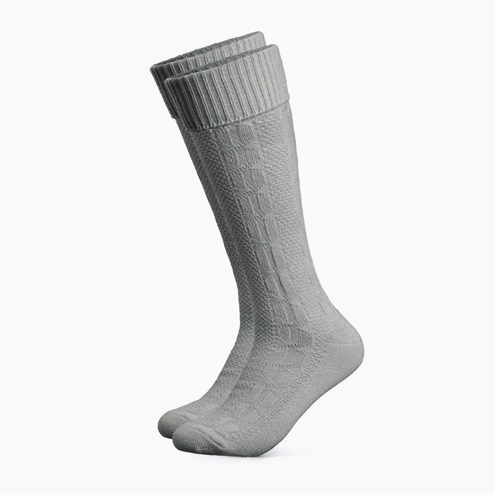 HerzSticht Trachtensocken Herren Lange Trachtensocken 1er Pack (Modell: Silberdistel) (1-Paar)