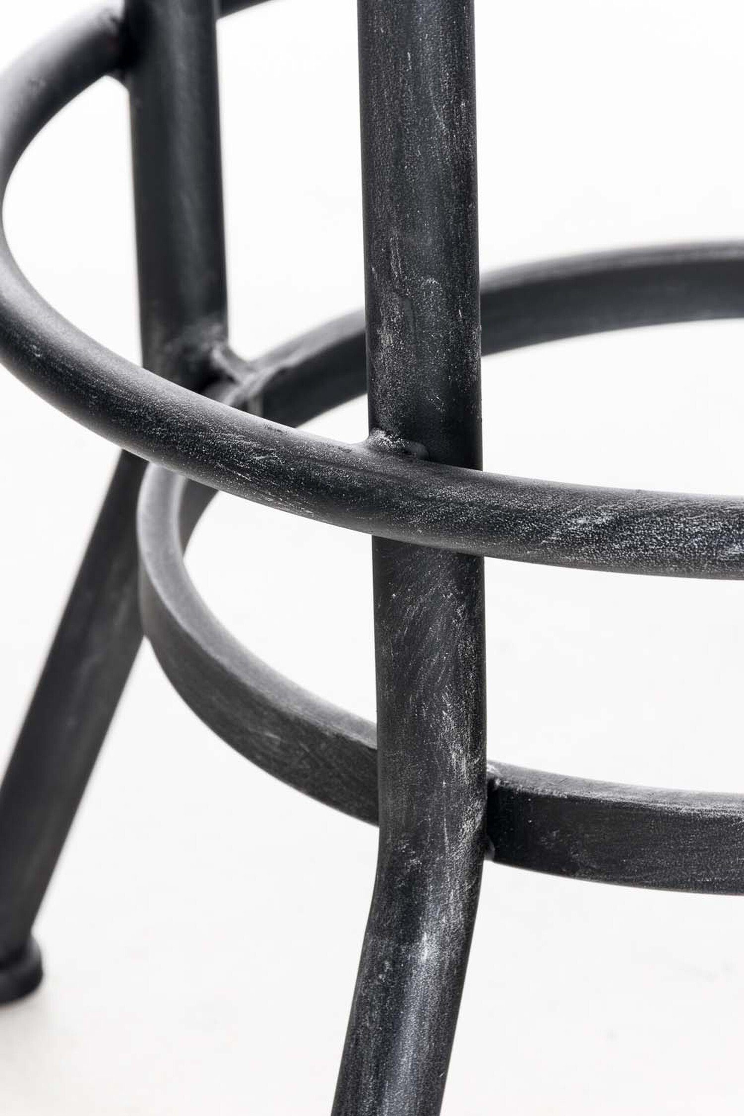 TPFLiving Barhocker Holz Sitzfläche: Fußstütze - antik (mit - - - Pino Metall & silberfarbenes Gestell: für Küche), Theke drehbar Hocker höhenverstellbar 360°