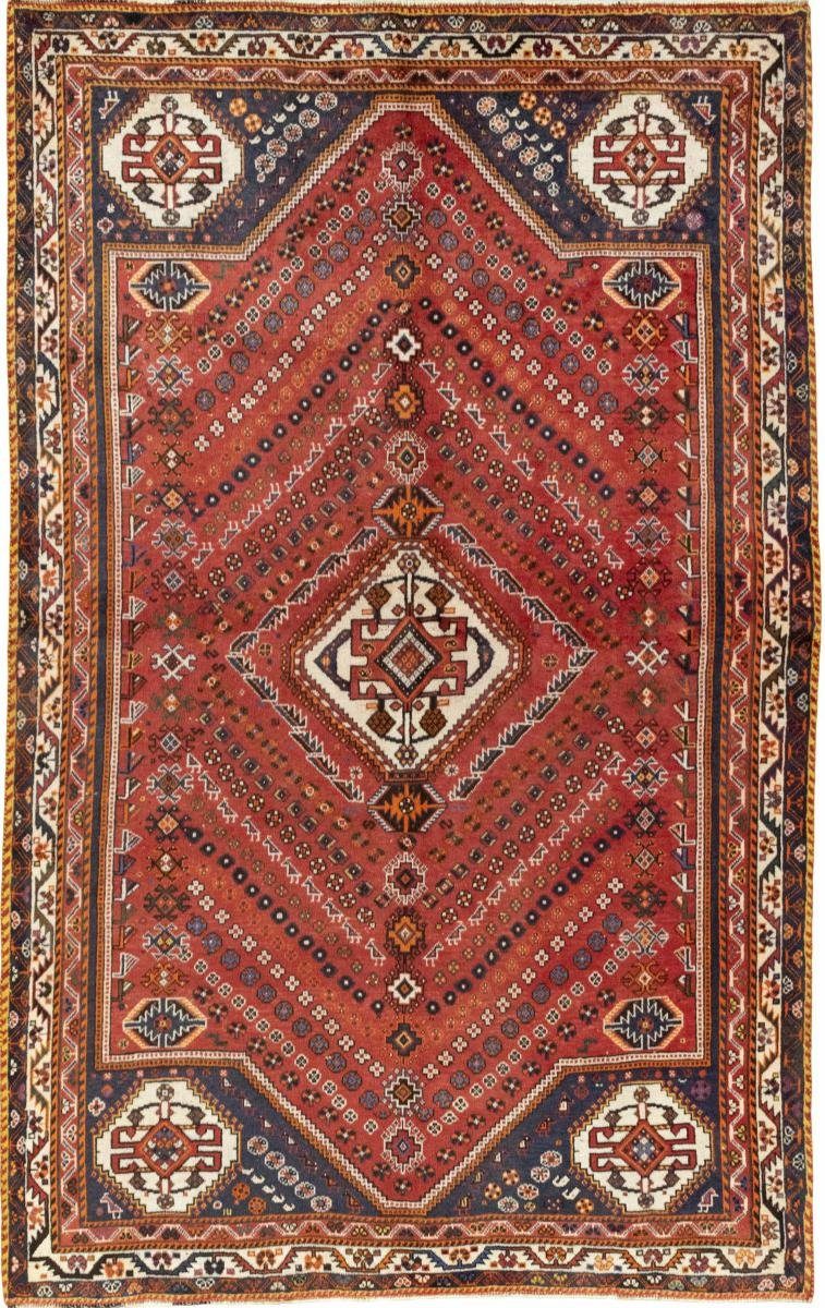 10 Höhe: Handgeknüpfter Orientteppich rechteckig, Trading, 162x261 mm Orientteppich Shiraz Nain Perserteppich, /
