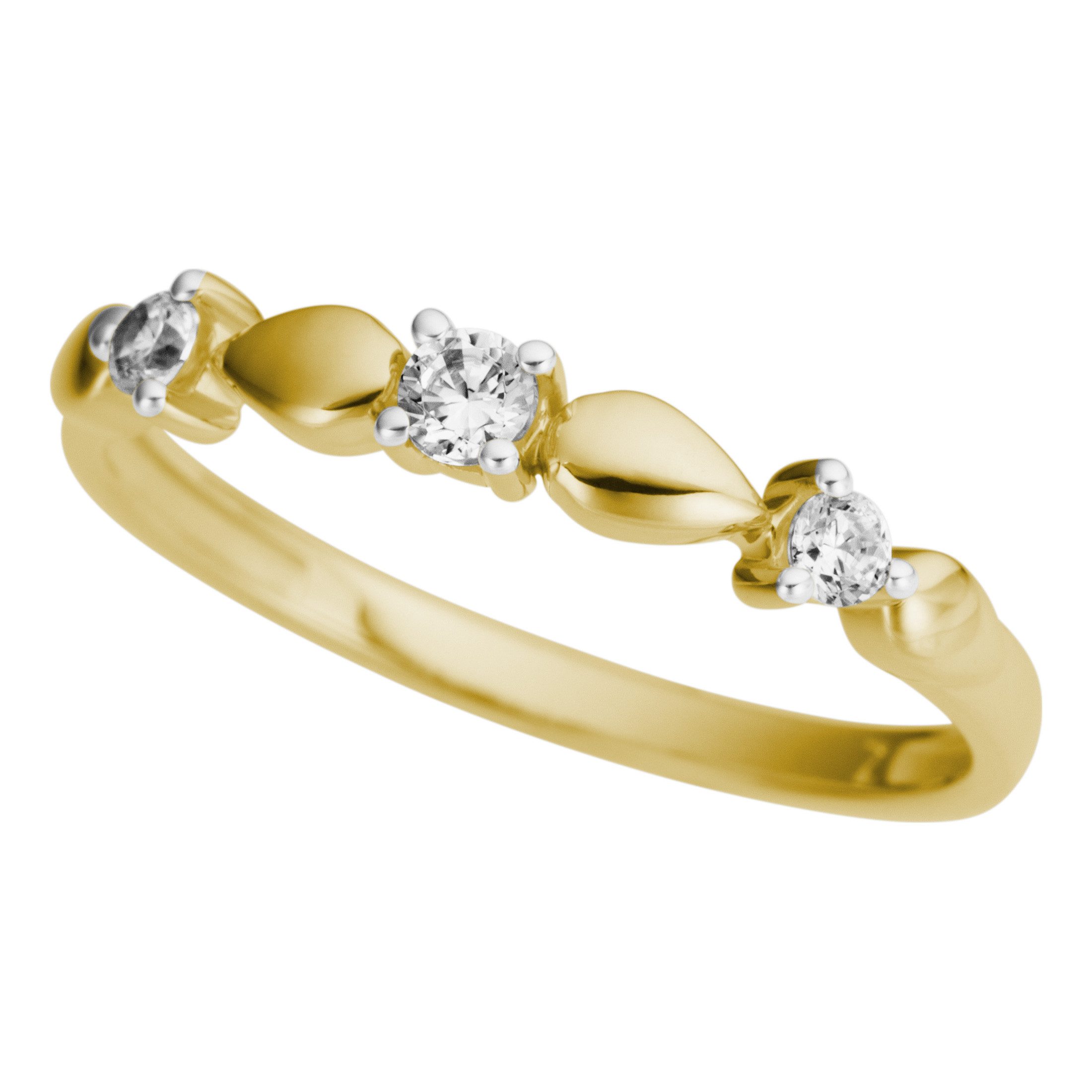 Firetti Fingerring Schmuck Geschenk Gold 333 Damenring Goldring Tropfen, mit Zirkonia (synth)