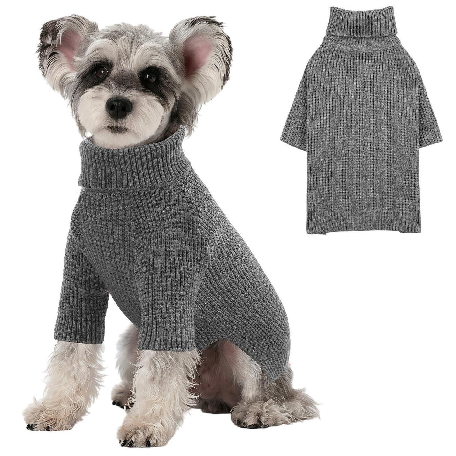 LuxusKollektion Hundepullover Hundepullover Langarm Grau L