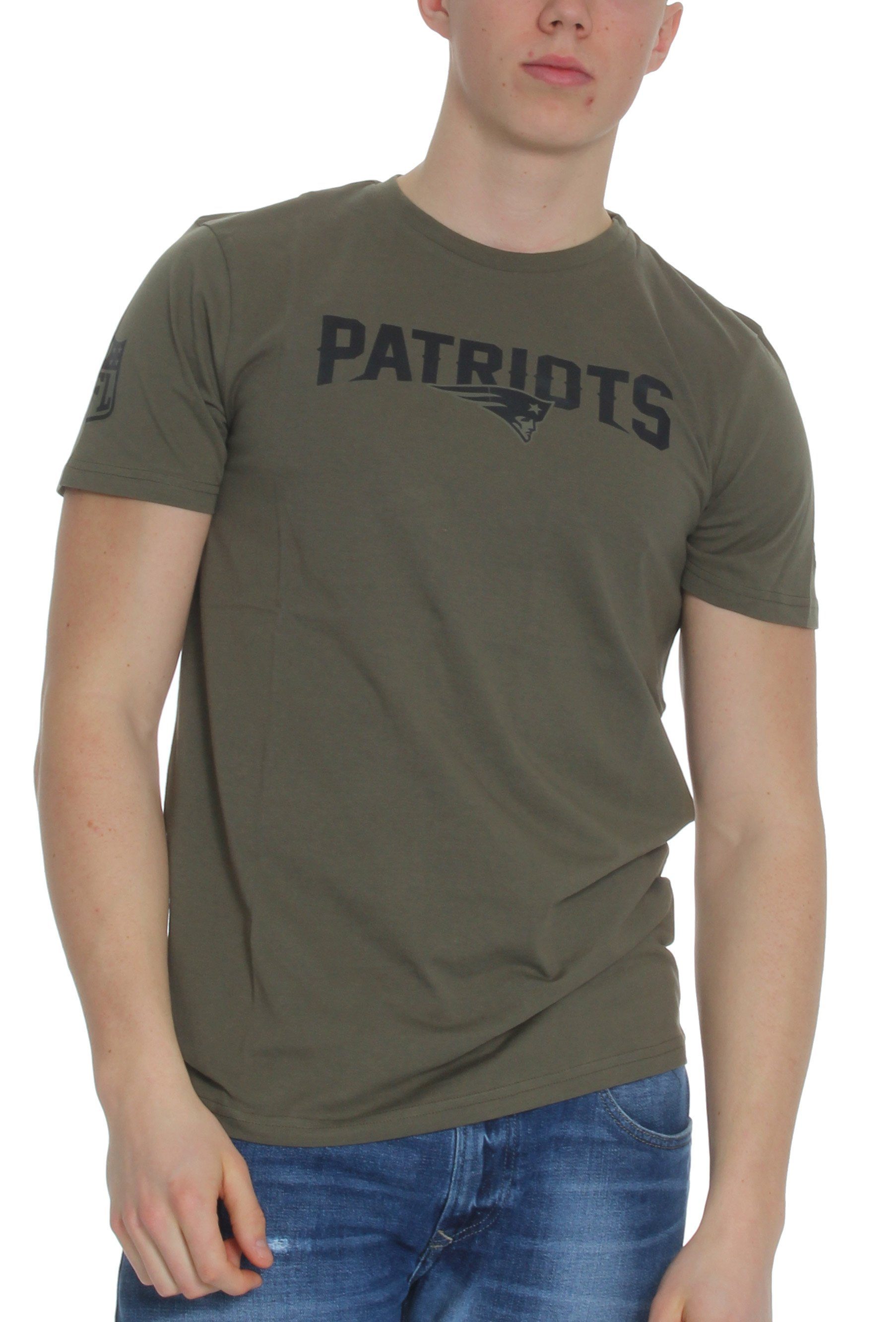 New Era T-Shirt New Era NFL Camo Wordmark T-Shirt Herren NEW ENGLAND PATRIOTS Khaki
