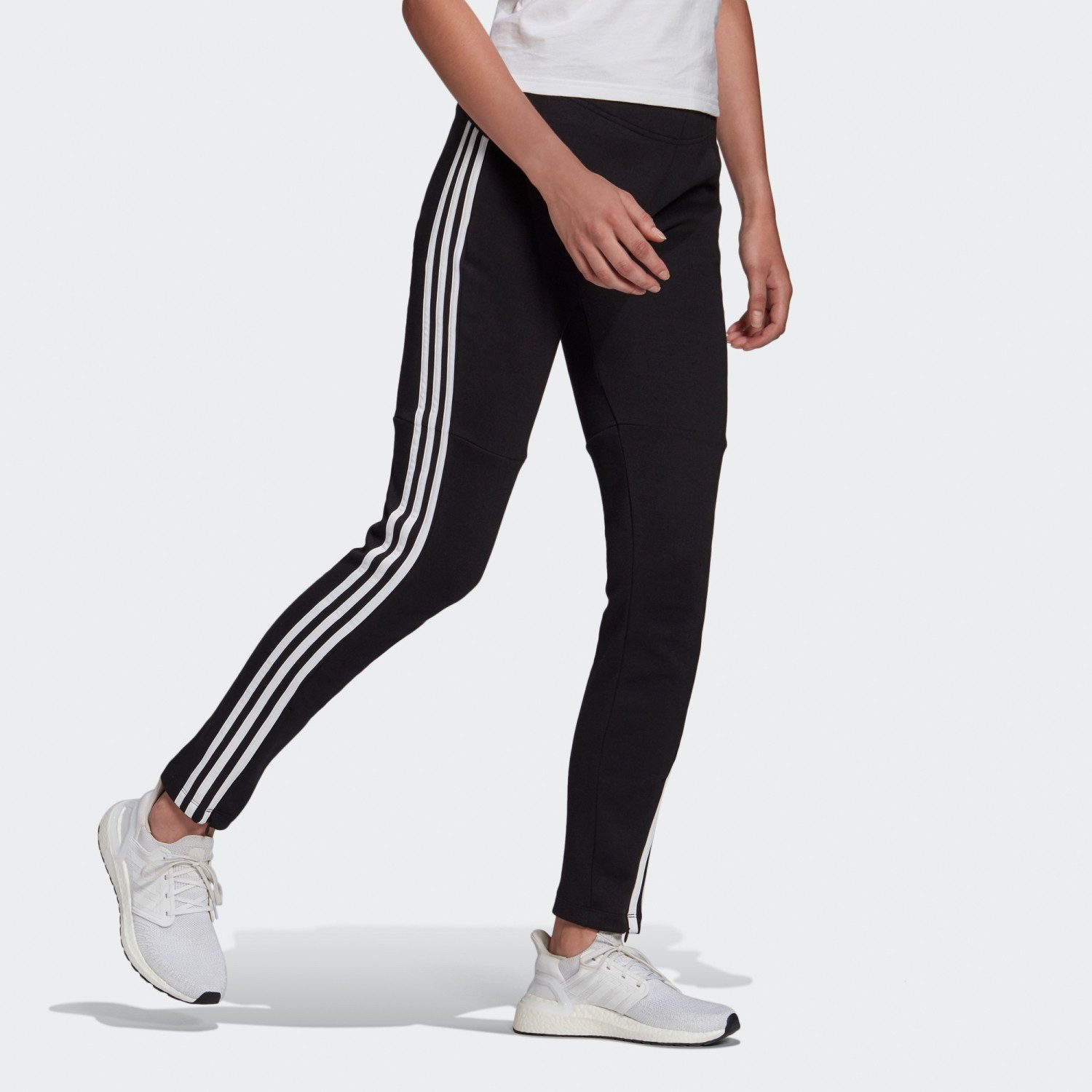 adidas Sportswear Trainingshose Sportswear 3 Streifen Skinny Damen Relax Hose schwarz weiB