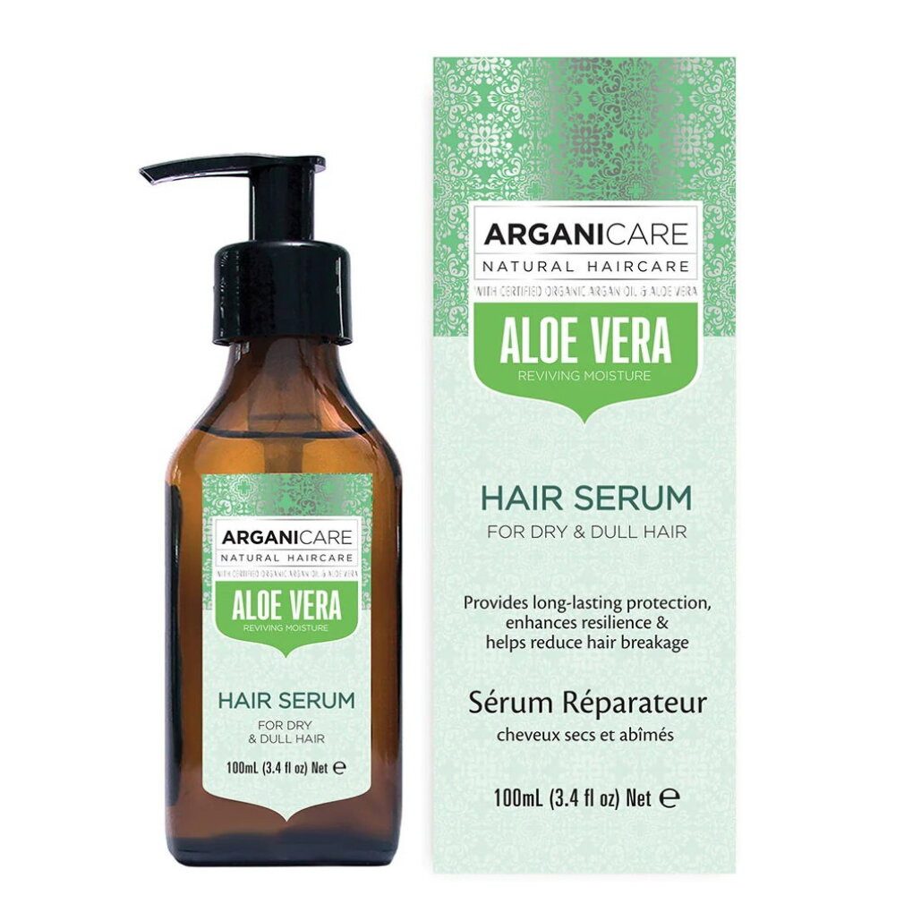 Arganicare Haarpflege-Set, Aloe Vera, Haarserum, reparierend