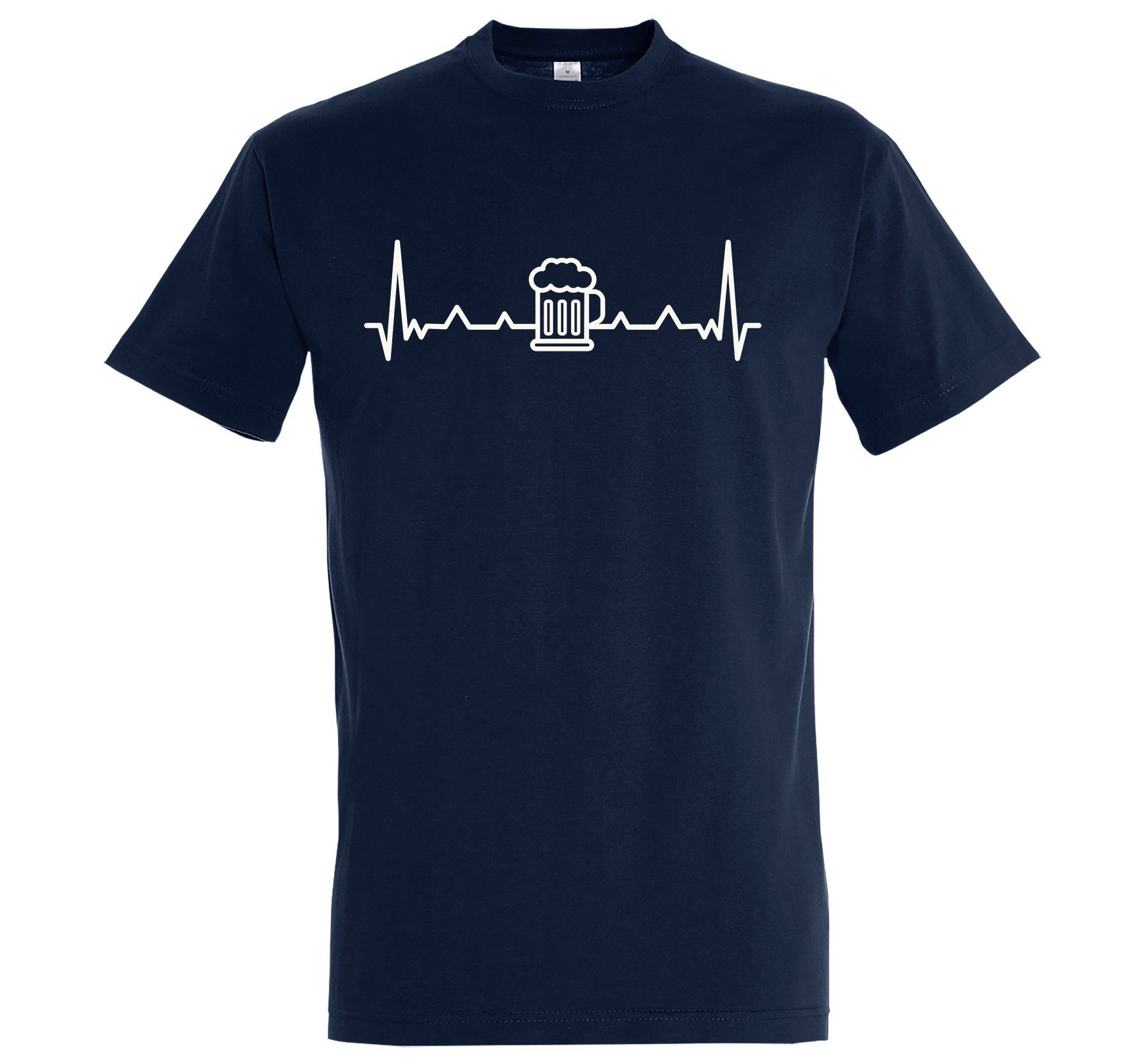 Youth Designz Print-Shirt Heartbeat Bier Herren T-Shirt mit lustigem Logo A günstig online kaufen