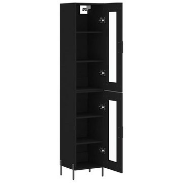 vidaXL Kleiderschrank Regal Highboard Schrank Hochschrank Schwarz 34,5x34x180 cm Holzwerksto