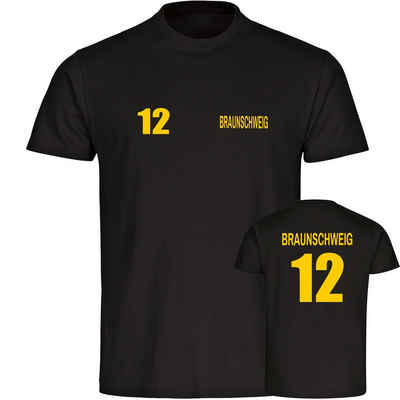 multifanshop T-Shirt Herren Braunschweig - Trikot 12 - Männer