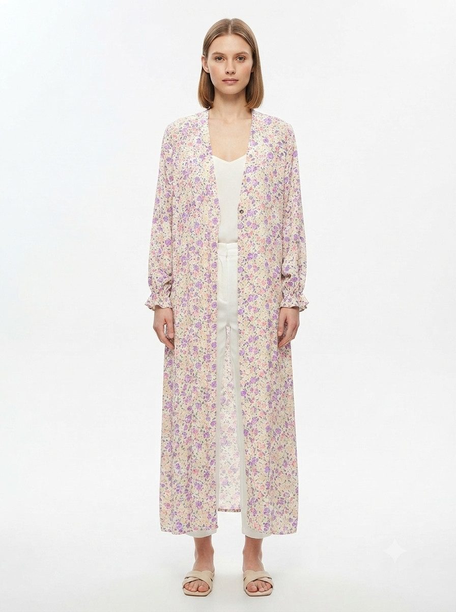 PfauGermany Blusenkimono ShrugAbaya im Kimono-Stil. Einheitsgröße:Länge 140cm.Brustweite 60cm.