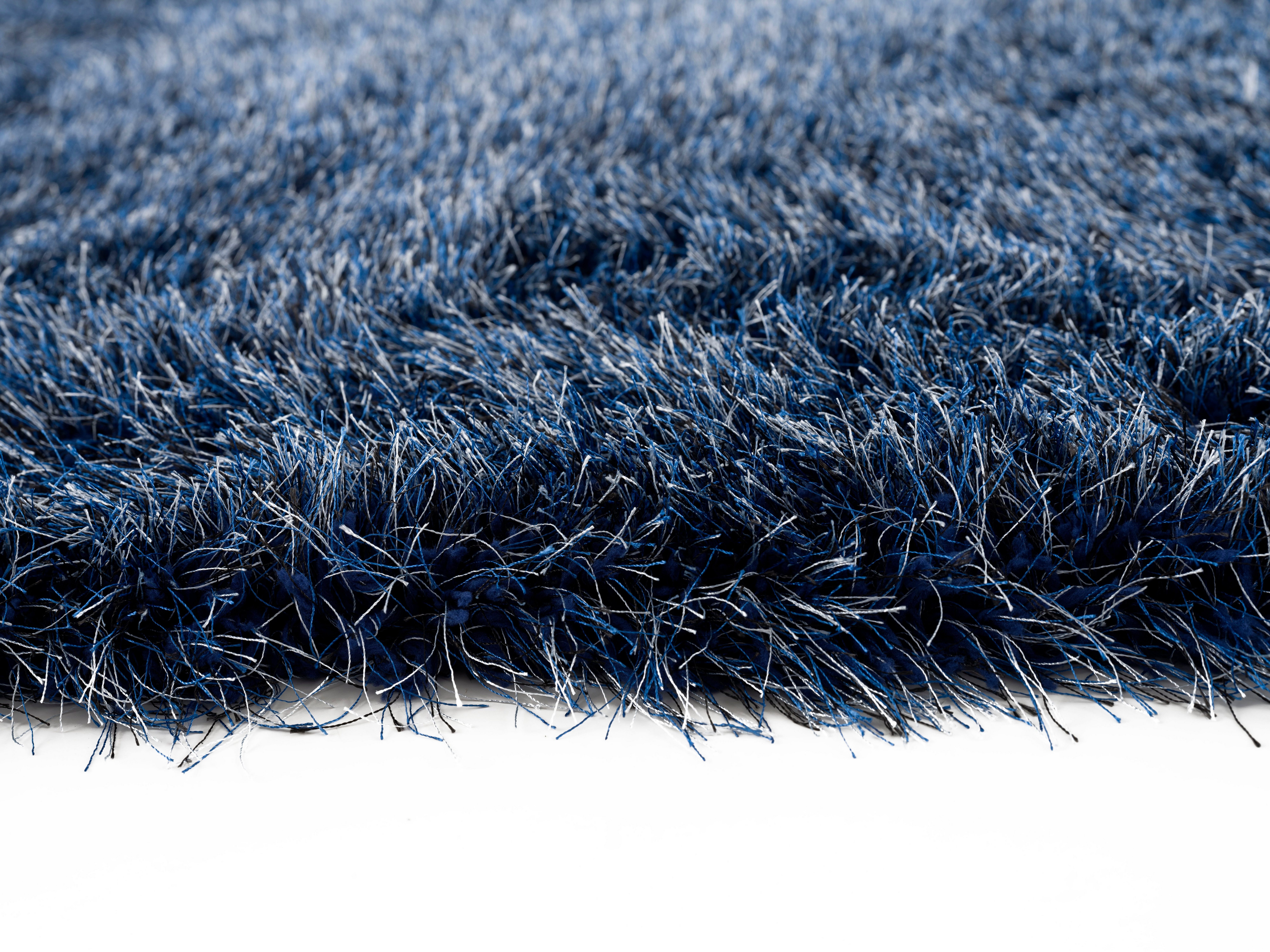 Hochflor-Teppich Amadeo, my 73 home, Höhe: einfarbig langer jeansblau Flor, rechteckig, besonders mm