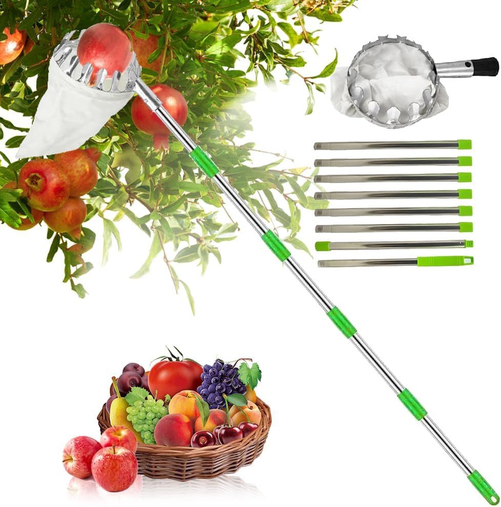 FELIXLEO Obstpflücker Obstpflücker 3.4m Apfelpflücker mit Baumwollbeutel, (1-St)