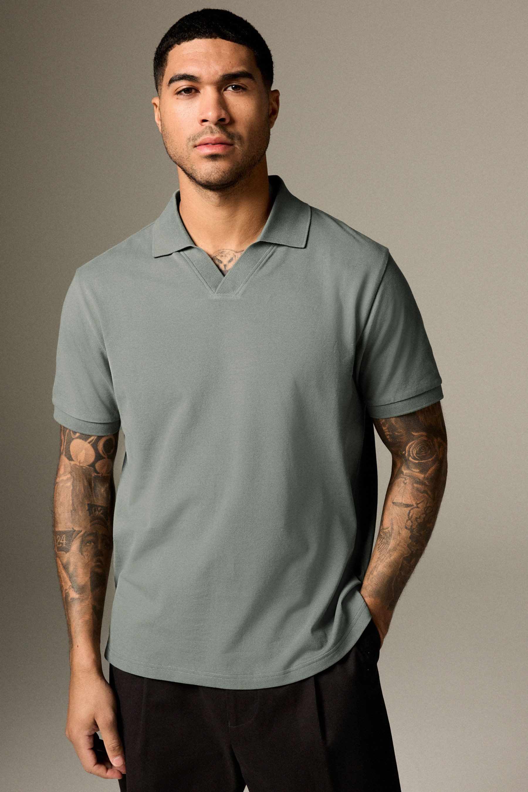 Next Poloshirt Piqué-Polo-Shirt mit Reverskragen (1-tlg)