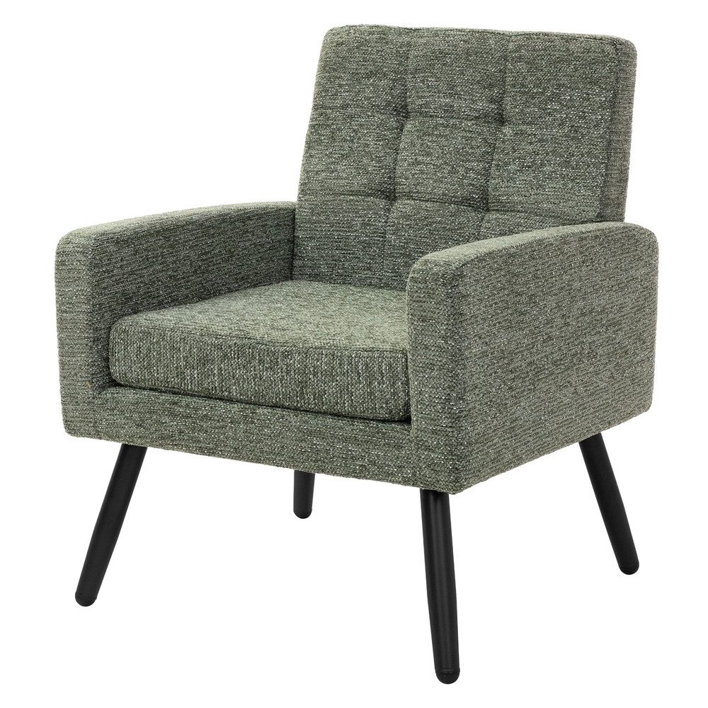 ML-DESIGN Loungesessel Sessel Wohnzimmer, Relaxsessel mit Armlehnen, Fernsehsessel Lesesessel, Polstersessel bis 150 kg, Stahlbeinen, 66,5 x 80 x 63,5 cm, Grün