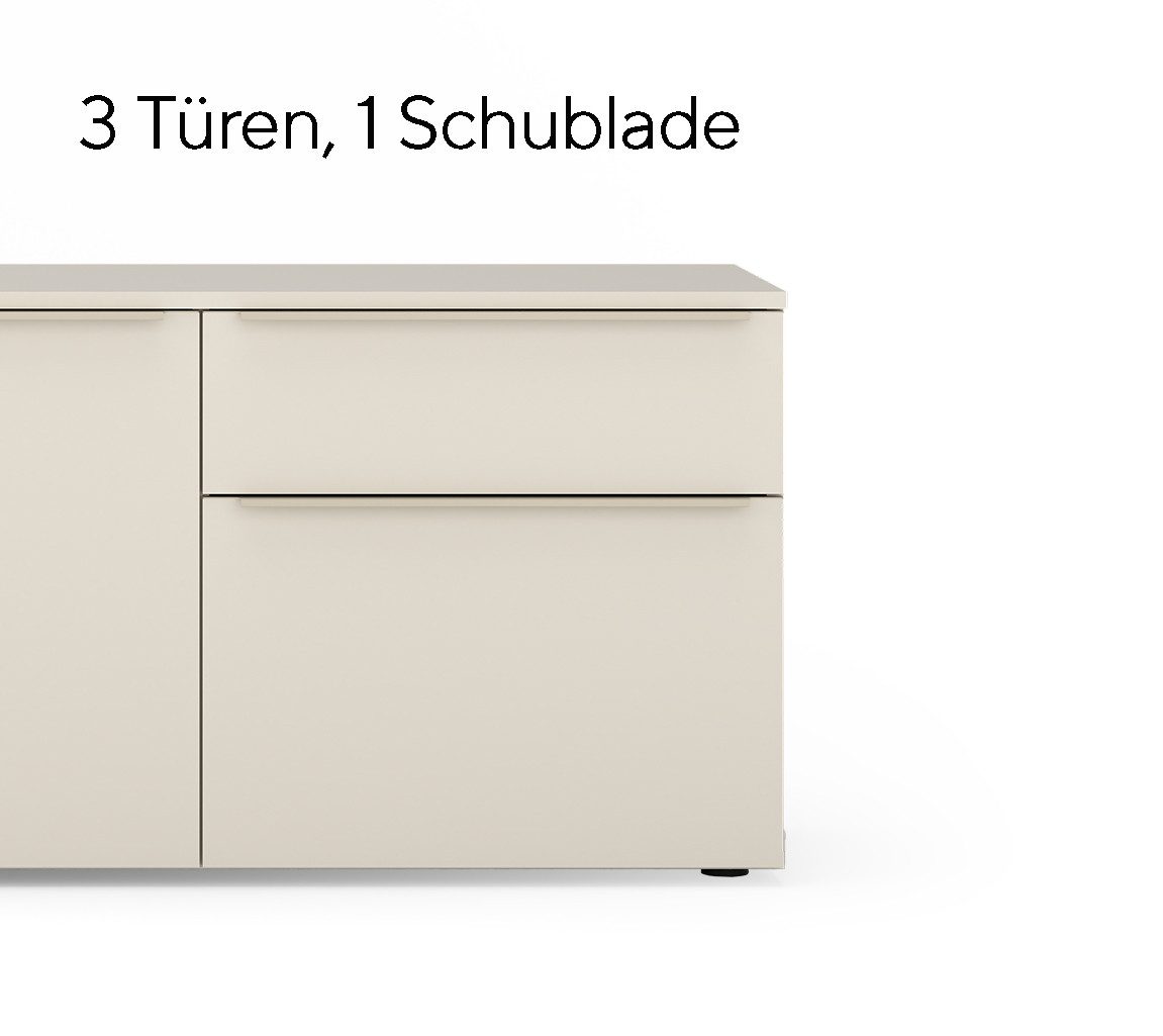 TOM TAILOR HOME Sideboard COLOR PUZZLE Low cabinet 04 – 1 Schublade und 3 Türen, Breite 1650 mm – Stauraum mit besonderen Farbkick
