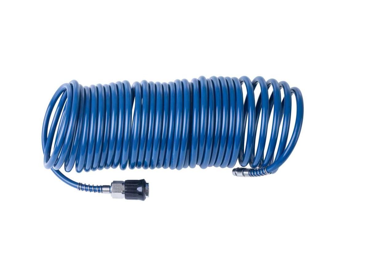 Scheppach Spiralschlauch 10m, (1 St), 10 m, Schnellkupplung, 1/4" Stecknippel, für Scheppach Kompressoren