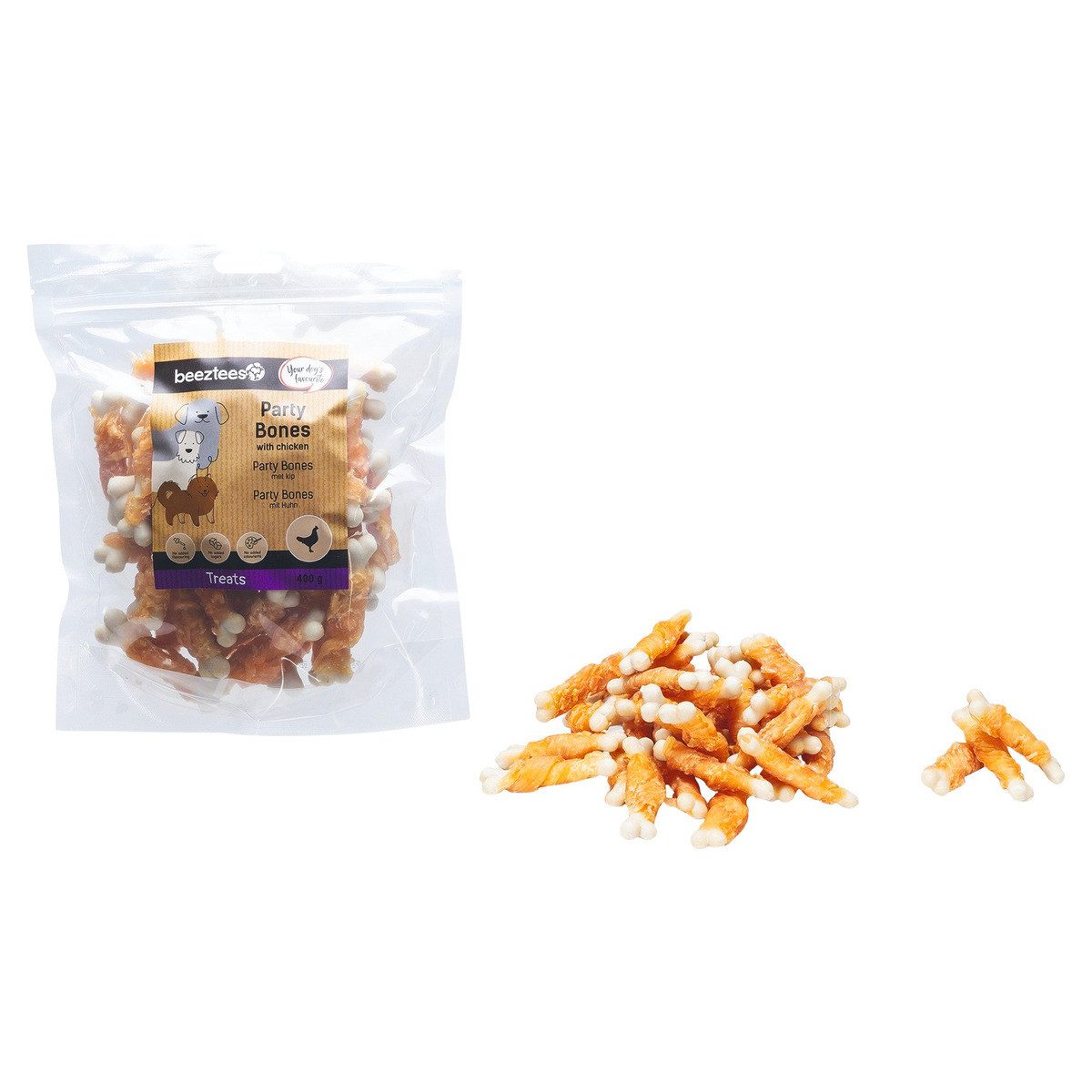 Hundesnack Party Bones mit Huhn