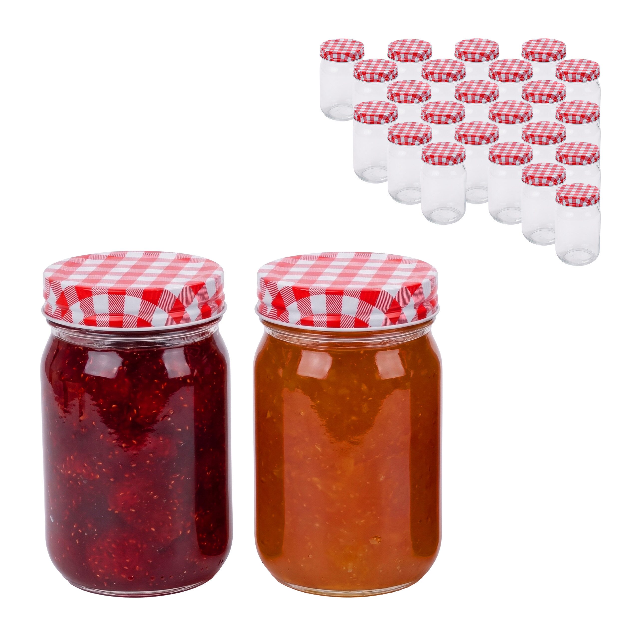 relaxdays Einmachglas Einmachgläser Set 400 ml Twist Off, Glas, (25-tlg), 25er Pack