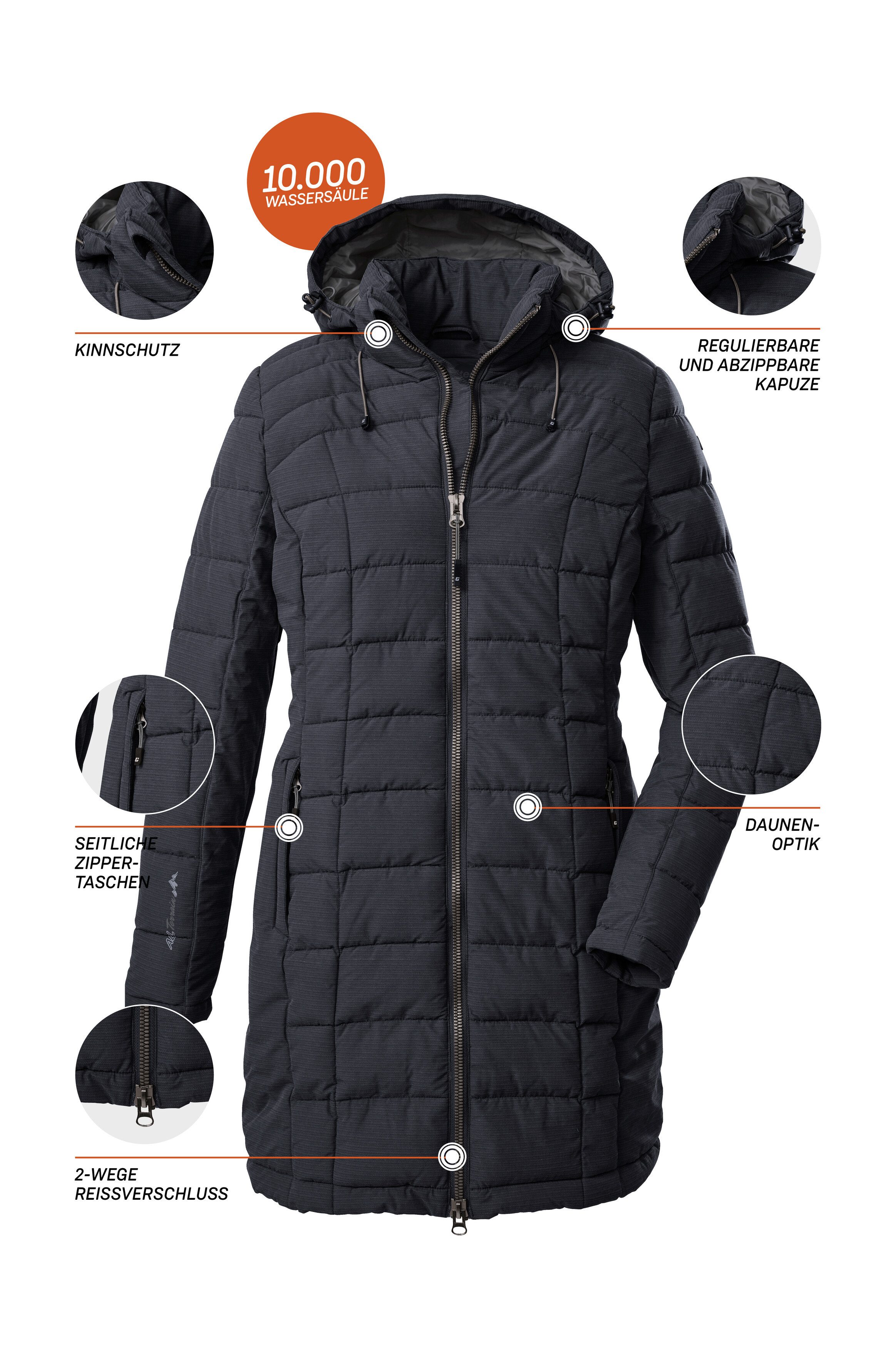 Killtec Steppmantel Skane WMN Quilted PRK Moderner Parka von killtec: warm, wasser- und winddicht, atmungsaktiv