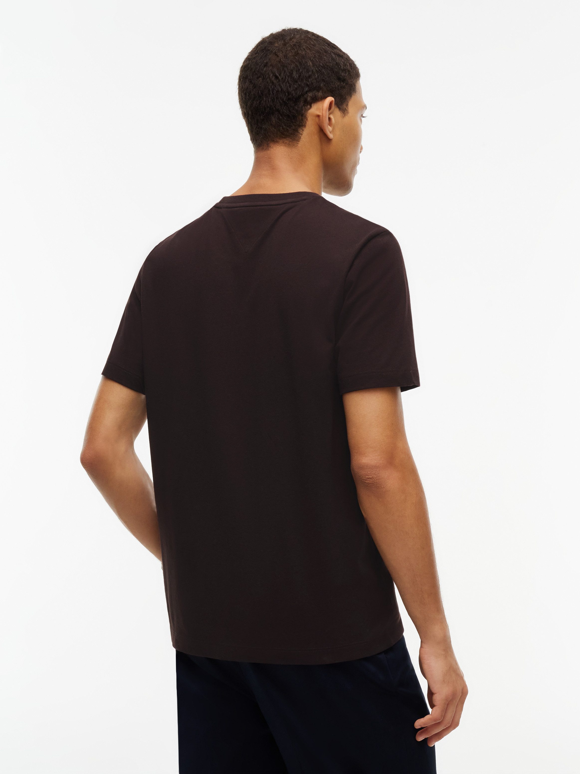 Tommy Hilfiger T-Shirt ESSENTIAL REGULAR FIT SOLID mit Stickerei unifarben, casual, Baumwolle, Rundhals