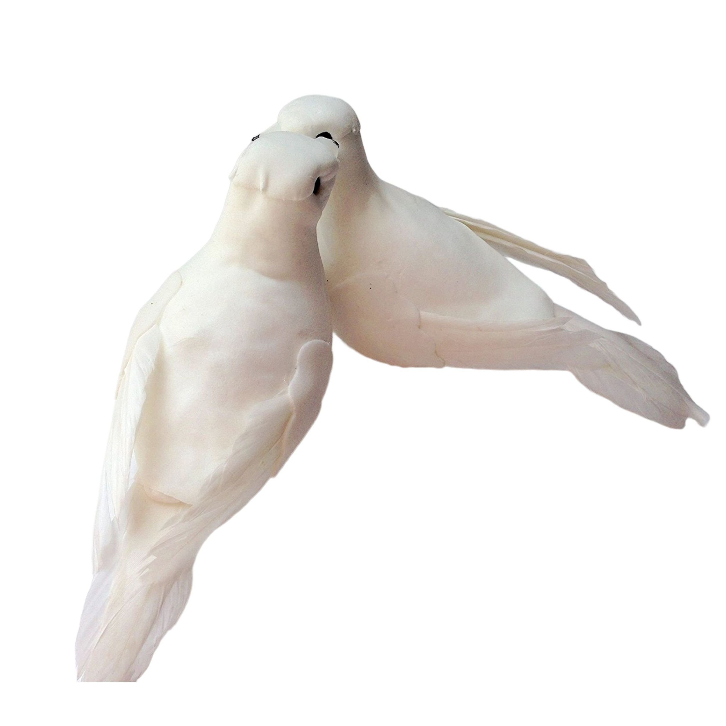 DekoTown Tierfigur Tauben Friedenstauben Weiß St. cm, 13 2