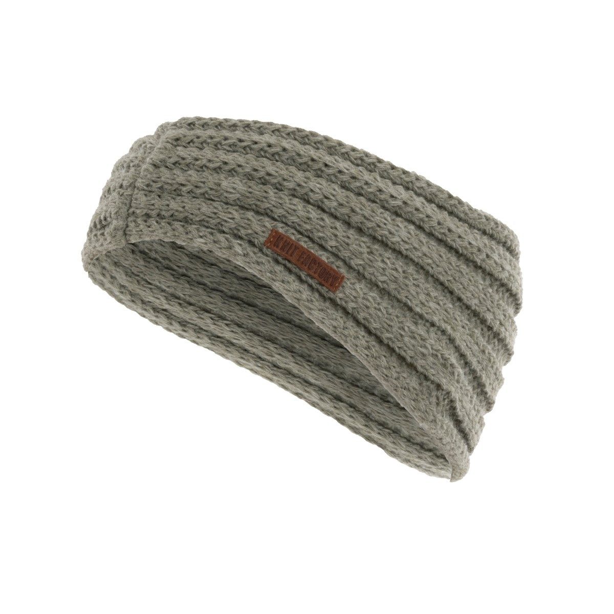 Knit Factory Stirnband Nica Stirnband Urban Green One Size Gestreift (Set, 1-St., Spar-Set) Strick accesoires Wohnen sale winter herbst deko mode Damen Herren