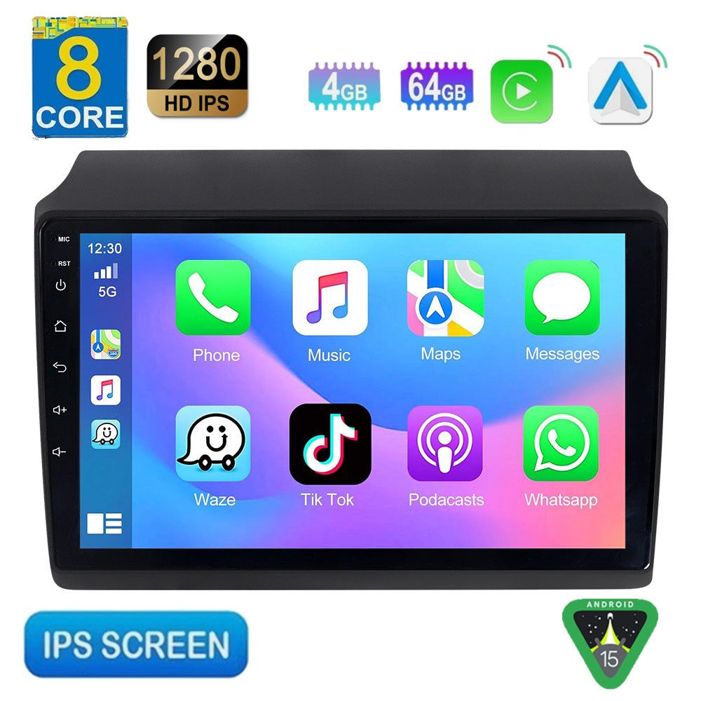 A-Sure Für Fiat Ducato/Peugeot Boxer/Citroen 4+64G Android 15 BT FM GPS Navi Autoradio (Digitalradio (DAB), FM, AM, 1280*800 IPS Screen/8-Core CPU)