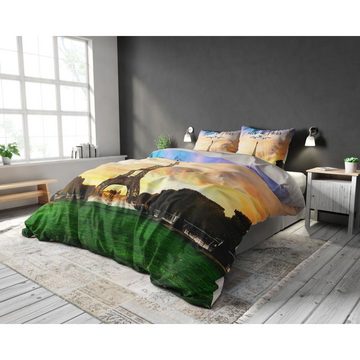Bettwäsche SLEEPTIME SUNSET IN PARIS Bettbezug & Kissenbezüge, Sitheim-Europe, 3 teilig, Weich, geschmeidig