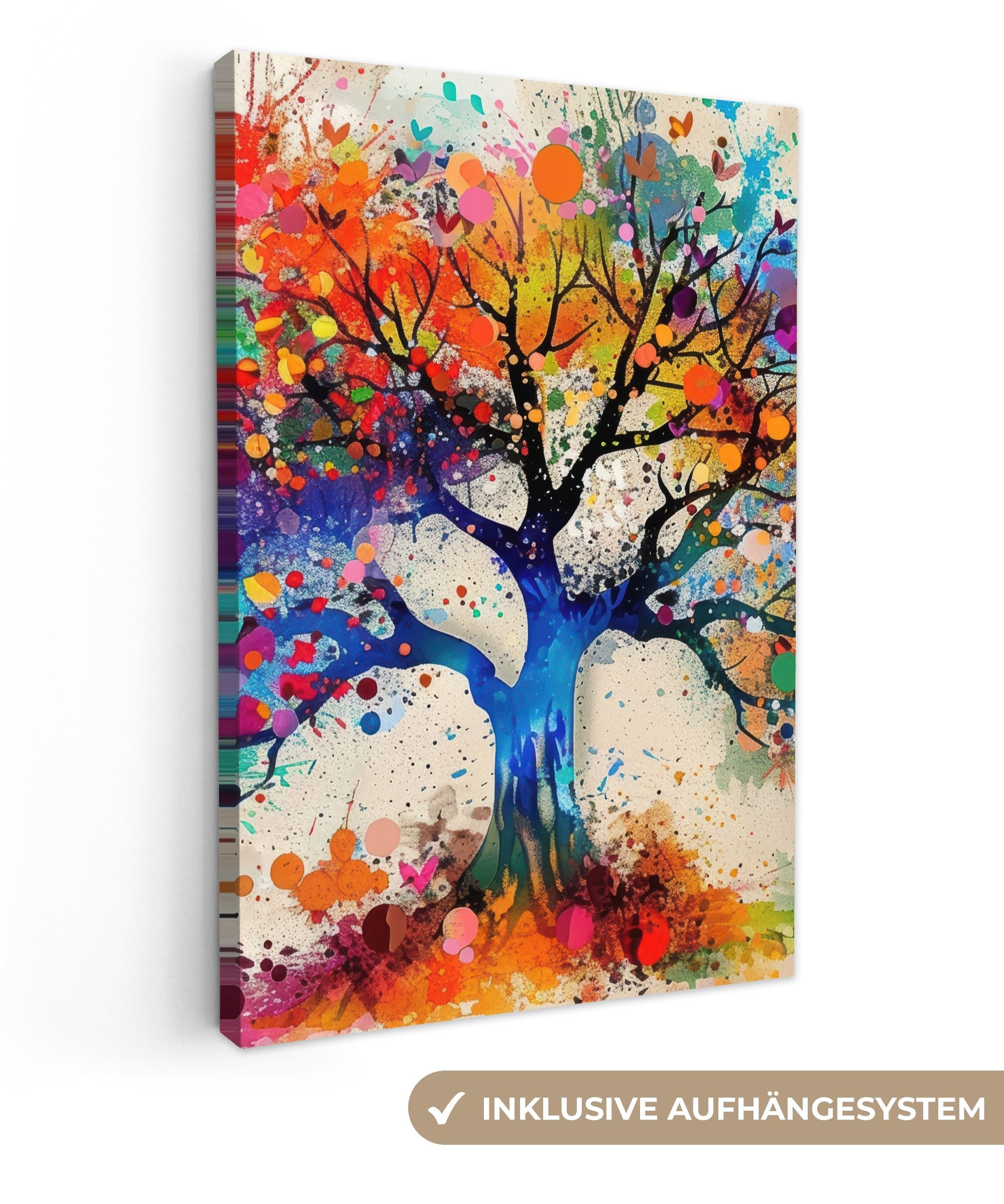 OneMillionCanvasses® Leinwandbild Baum des Lebens - Natur - Farbenfroh - Ba günstig online kaufen