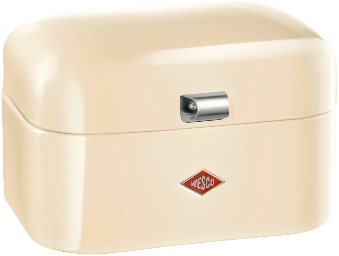 WESCO Brotkasten Single Grandy, Stahlblech, (1-tlg), Metallscharniere/Gummistopper Deckel+Boden / Lüftungslöcher / Griff