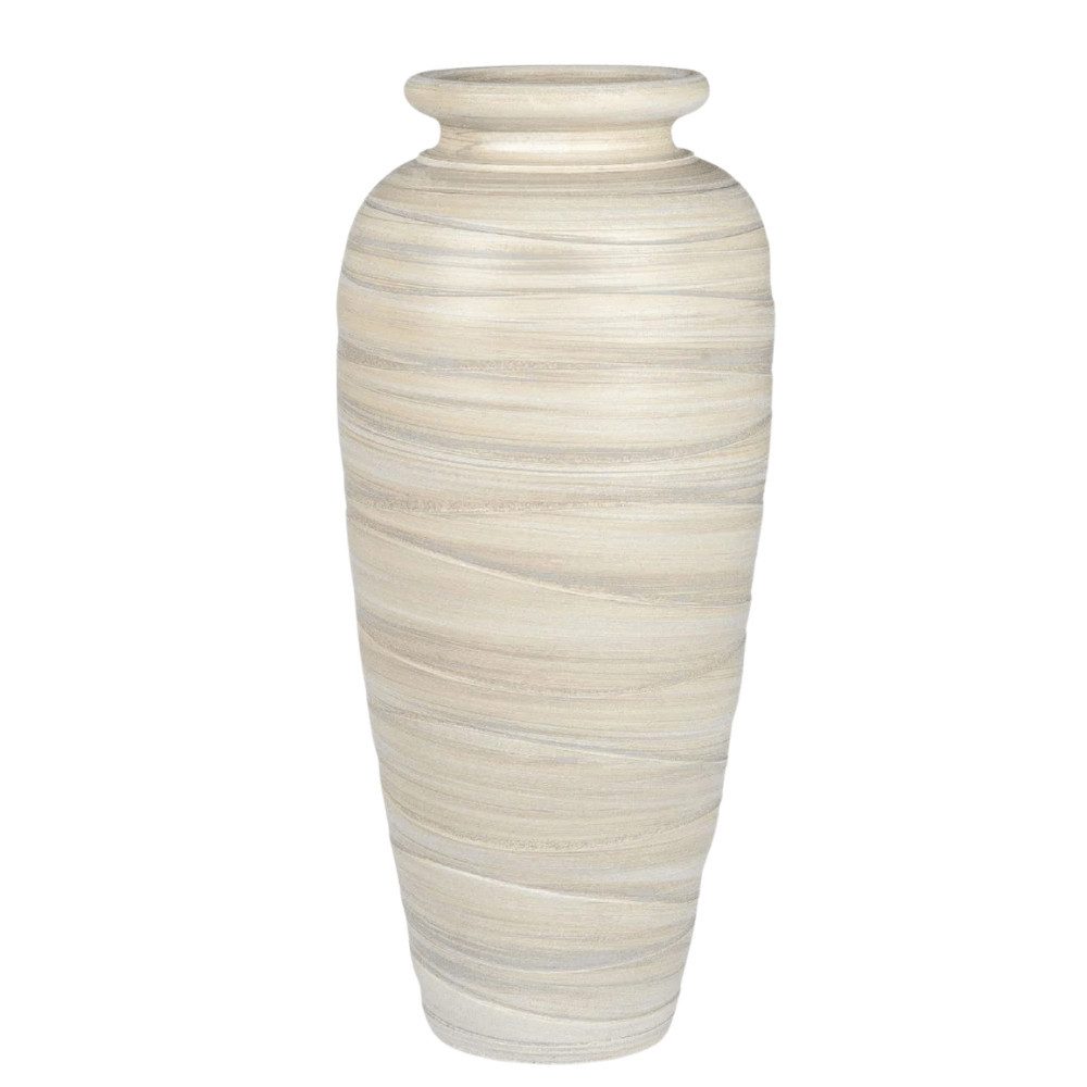formano Bodenvase RELIEF, 60 cm Höhe, Creme, Streifenmuster, H: 60cm